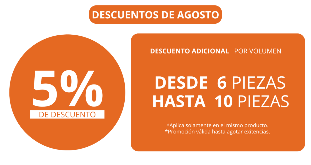 DESCUENTO POR VOLUMEN 5 EB AGOSTO